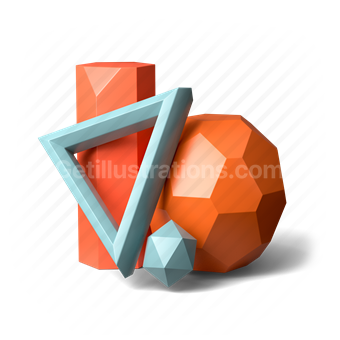 shape, shapes, sphere, 3d, abstract, graphic design, texture, hollow triangle