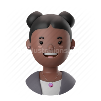 female, woman, people, person, african, buns, necklace, sweater, earrings