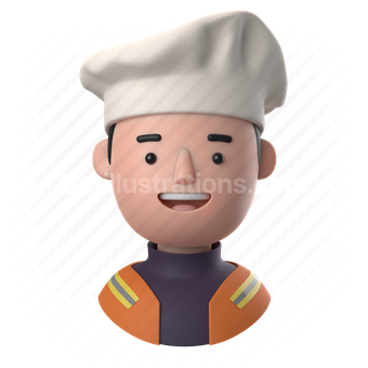 man, male, people, person, chef hat, chef, jacket, worker
