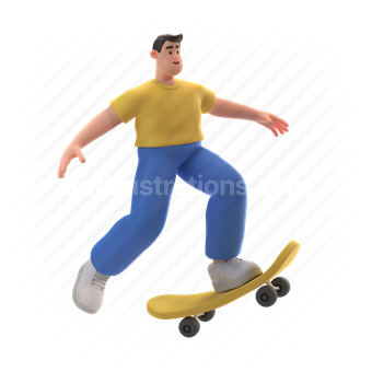 skateboarding, skateboard, activity, man, male, person
