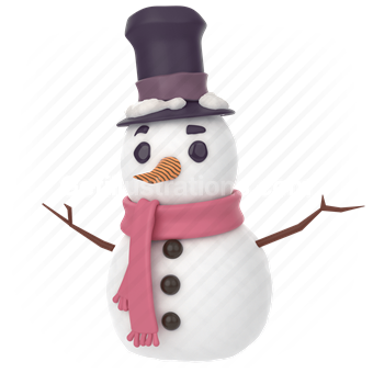 snow, winter, season, christmas, outdoors, snowman, scarf, clothes, clothing, x-mas
