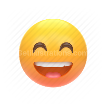 emoticon, emoji, sticker, face, laughing, laugh, happy, center