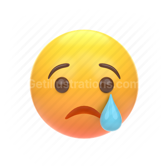 emoticon, emoji, sticker, face, sad, unhappy, cry, center