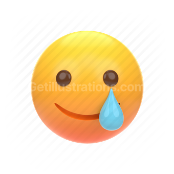 emoticon, emoji, sticker, face, smile, cry, tear, center