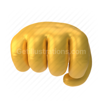 emoticon, emoji, sticker, gesture, fist, bump, hand, yellow