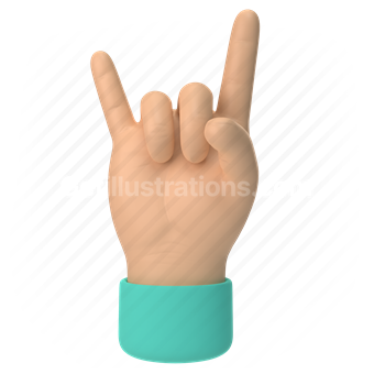 emoticon, emoji, sticker, gesture, hand, rock, asian