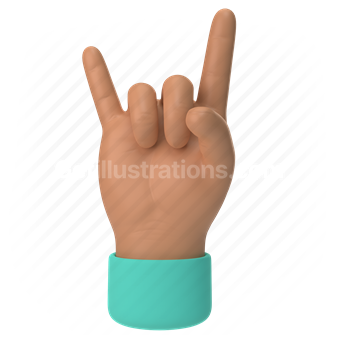 emoticon, emoji, sticker, gesture, hand, rock, medium