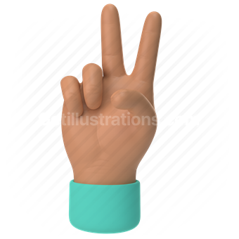 emoticon, emoji, sticker, gesture, peace, hand, medium