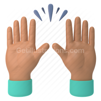 emoticon, emoji, sticker, gesture, raise, hands, medium