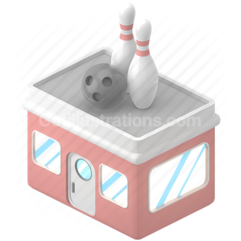 bowling, entertainment, activity, hobby, building, map