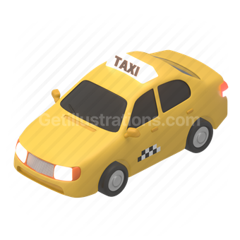 taxi, public, transport, vehicle, car