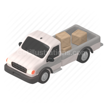 truck, delivery, vehicle, transport, logistic