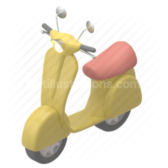 vehicle, vespa, scooter, motorbike, transport