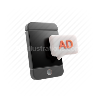 smartphone, phone, mobile, ad, advertisement, online, electronic, device