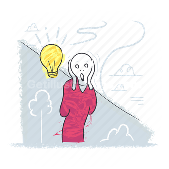 idea, thought, brain storm, business, lightbulb