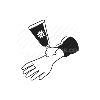 hand, glove, winter, protection, Vector illustration
