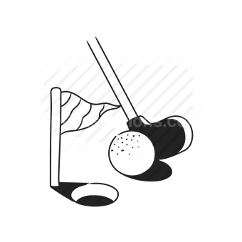 golf, sports equipment, leisure activity, Vector illustration
