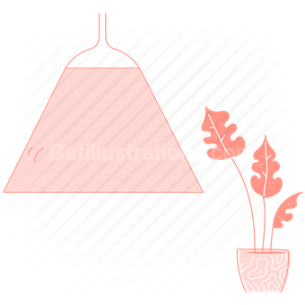 indoors, lighting, light, lamp, plant, decoration