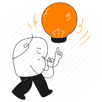 idea, thought, lightbulb, innovation, concept, startup, brainstorming