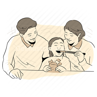 Family and Children, Parenting, Health and Wellness, Vector illustration