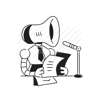 business, marketing, communication, megaphone, paperwork