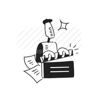 desk, paperwork, document, office work, Vector illustration