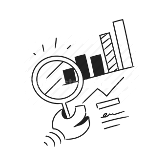 analytics, search, data, graph, magnifying glass