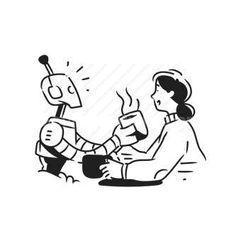 robot, technology, interaction, conversation