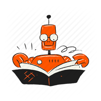 book, robot, reading, education, tech and innovation
