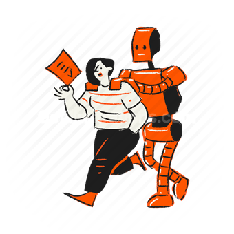 robot, ai, technology, communication, interaction