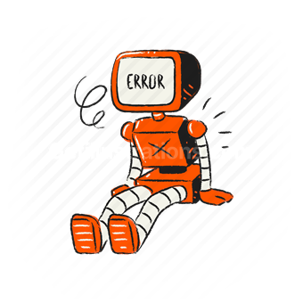 robot, error, bug, broken, technology