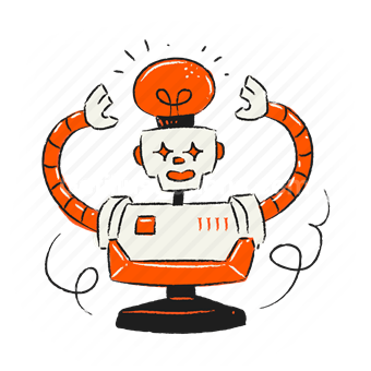 robot, technology, automation, machinery, Vector illustration