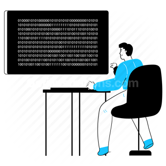programming, binary, code, workflow, desk, computer