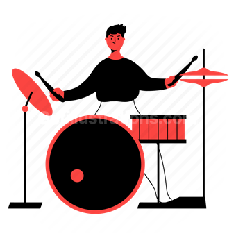 drums, band, instrument, musical, entertainment, hobby, activity