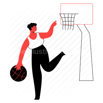 sport, basketball, physical, fitness, activity, hobby