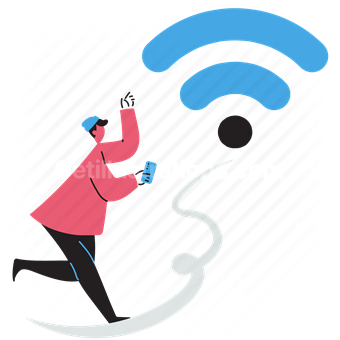 wifi, wireless, internet, connect, connected, man, mobile, smartphone, device