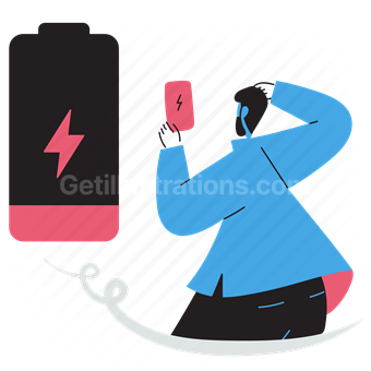 battery, charge, charging, mobile, smartphone, power, electricity