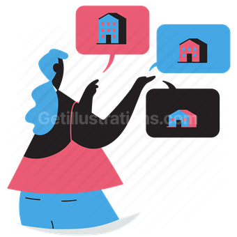woman, house, home, purchase, property, estate, building, size