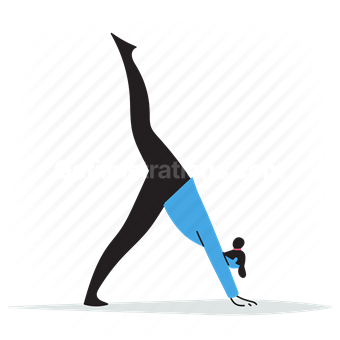 yoga, pose, poses, people, person, downward, dog, leg, raise