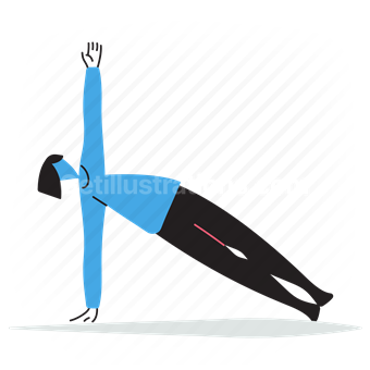 yoga, pose, poses, people, person, side, plank, arm, raise