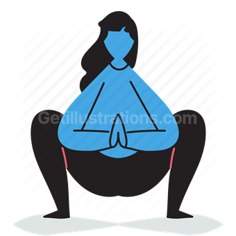 yoga, pose, poses, people, person, squat, exercise