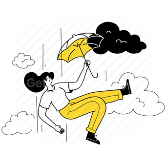 forecast, clouds, cloud, umbrella, drop, fall, climate
