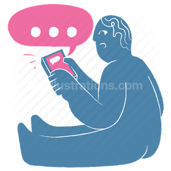 Communication, Technology, Social Interaction, Vector illustration