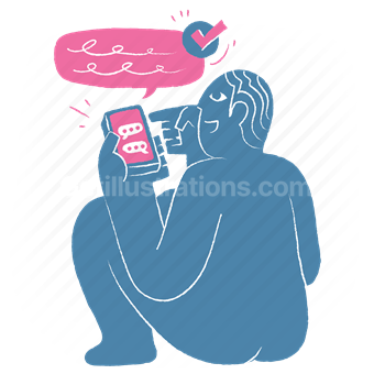 Social Media and Communication, Messaging, Conversation, Vector illustration