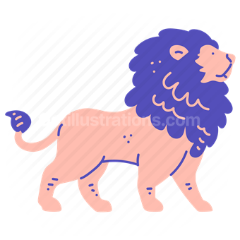 lion, feline, zoo, animal, wildlife, leo