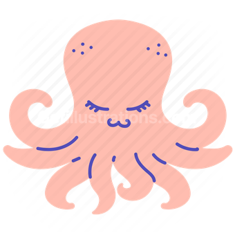 octopus, fish, aquatic, nautical, nature, wild, wildlife