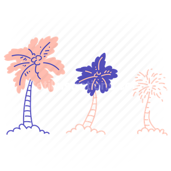 tropical, palm, tree, trees, nature