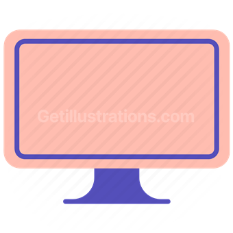 monitor, screen, computer, electronic, device