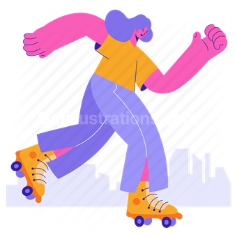 skating, skate, transportation, fun, hobby, laugh