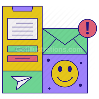 email, mail, envelope, smile, emoji, message, send, paper, airplane, chat